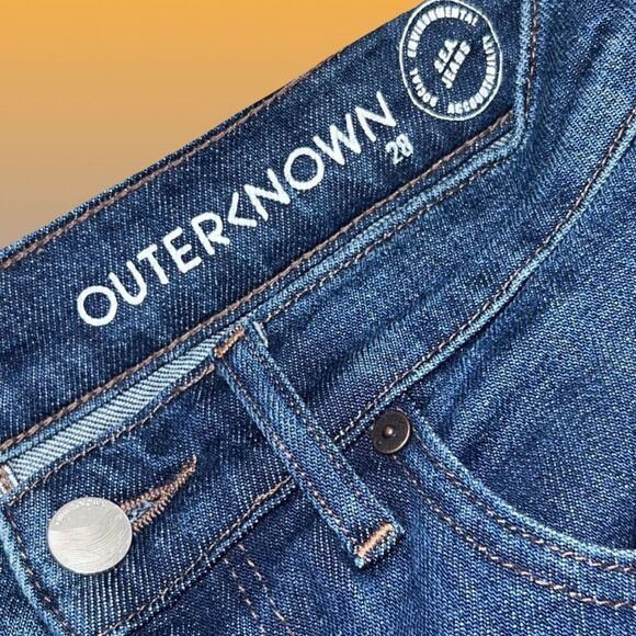 Outerknown Strand High Rise Slim Fit Denim Jeans Size 28x27 - Picture 4 of 6